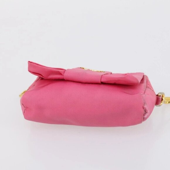 PRADA Tote Bag Nylon 2 Set Pink Khaki Auth 147966 - Picture 14 of 16